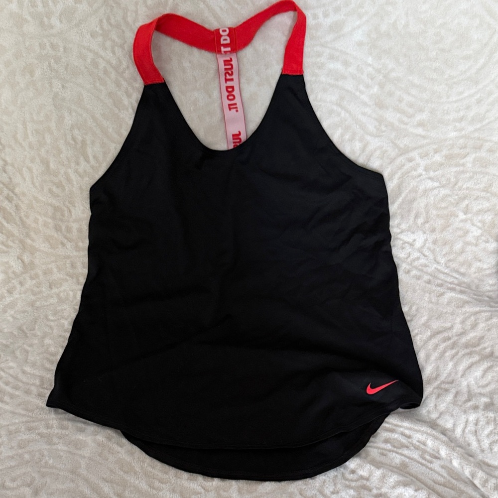 Nike Black Tank Top with Red Straps